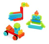 Battat - Bristle Blocks - Interlocking Building Blocks - 50Pc Playset - Basic -