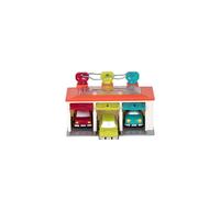 Battat BT2633Z Shape Sorting Garage with Keys and 3 Toy Cars for Toddlers 2 Years + (5-Pcs)