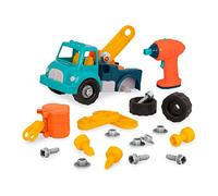 Battat - Take-Apart Crane Truck - Toy vehicle assembly playset with functional battery-powered drill - Early childhood developmental skills toy for kids aged 3+