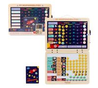 Battat Education - Responsibility Chart for Kids - Magnetic Chore Chart with 92 Pieces - Reward System for Encouraging Good Habits - Fun and Colorful Design for Bedrooms - 3+ Years