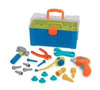 Battat - Battat Busy Builder Tool Box - Durable Kids Tool Set - Pretend Play Construction Tool Kit for Kids 3 years+ (20-Pcs)
