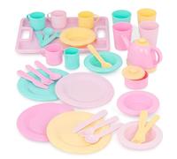 Battat - Play Circle - Dish Set - Plates, Cups, and Tea Party Toys - Kitchen toys for Toddlers - Pretend Play - 3+ Years(34 Pieces)