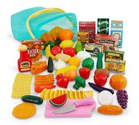 Battat - Play Circle - Play Food - Kitchen Toys - Grocery Store - Pretend Play - Pantry In A Bucket - 3+ Years(79 Pieces)