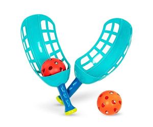 Battat Scoop & Toss Game Set, Catch A Ball Playset, 4-Piece Catch, Summer | Includes 2 scoops and 2 perforated balls for catch-and-throw play at the backyard, beach, or park; fully assembled; 5+ Years