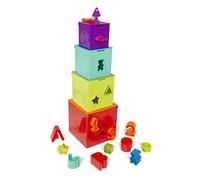 Battat - Sorting & Stacking Boxes - Nesting Toddler Play Color-Coded Dexterity Keys - Numbers, Letters & Shapes - Lock & Learn Activity Cubes, 2 years +