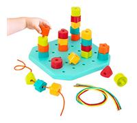 Battat - Toddler Peg Board - Stacking Peg Board Set - Fine Motor Skills Toy - Therapy Toy, 31 Pcs, Count & Match Pegboard for Age 2+