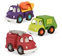 Battat - Wonder Wheels - 3 Pieces Toy Truck Set - Emergency & Recycling Trucks - Ages 1+