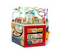 Battat - Wooden Activity Cube - City - Themed Activity Center - Educational Toys - Wooden Toys For Toddlers And Kids - 1 year +