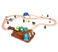 Battat Wooden Train Set, Wild Ridge Railroad Playset, 47-Piece Set, Trains