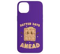 Batter Days Ahead Cute Waffle Breakfast Pun Case for iPhone 14 Plus
