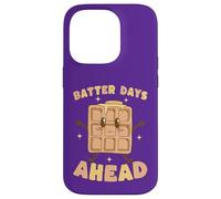 Batter Days Ahead Cute Waffle Breakfast Pun Case for iPhone 14 Pro