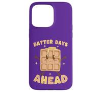 Batter Days Ahead Cute Waffle Breakfast Pun Case for iPhone 15 Pro Max