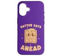 Batter Days Ahead Cute Waffle Breakfast Pun Case for iPhone 16