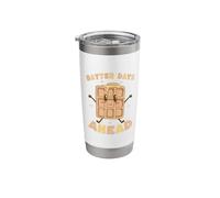 Batter Days Ahead Cute Waffle Breakfast Pun Stainless Steel Insulated Tumbler