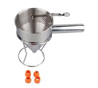 Batter Dispenser, 1200ml Stainless Steel Pancake Dispenser Funnel Set with 4pcs Silicone Spout and Funnel Rack for Cupcake, Waffles, Muffin Mix, Crepes, Cake