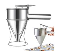 Batter Dispenser Funnel - 27cm Enhanced Mixing Efficiency, Efficient Pancake Batter Piston Syrup Funnel | Kitchen Gadget Pancake Syrup Dispenser with Stand for Cake Desserts Baking Home Cooking