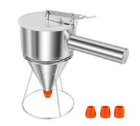 Batter Dispenser Pancake Batter Dispenser with Multi Nozzles 40 oz Stainless Steel Funnel Cake with Handle and Stand for Takoyaki