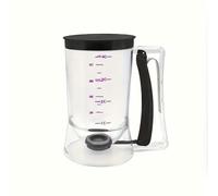 Batter Dispenser with Measuring Scale - No Drip Pancake & Cupcake Batter Mixer, 900ml Baking Tool for Waffles, Muffins, Crepes, Easy Clean Kitchen Gadget(Black)