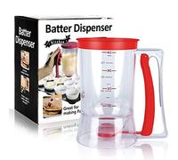 Batter Separator Cupcakes Pancakes Cookie Cake Waffles Batter Dispenser Cookie Separator Batter Cream Speratator Cup Measuring Baking Tools (red)