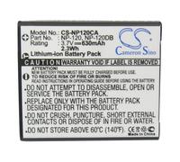 Battery For CASIO Exilim EX-ZS10BE, Exilim EX-ZS10PK, Exilim EX-ZS10RD