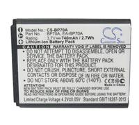 Battery For SAMSUNG BP-70A,BP-70EP,EA-BP70A,SLB-70A,AQ100,DV100,DV101,DV150