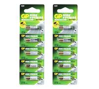 Batteries A27 12 V (27 A MN27 V27 A) 12 Volt, 10 Pieces (2 Packs of 5 Batteries) GP Batteries Long Life, High Performance, Extra Long