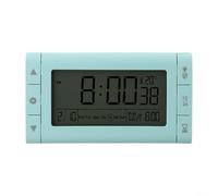 Batteries Bedside Alarm Clock with Unique Triangular Design, Three Alarms and Gentle Night Light for Restful Nights (Green)