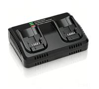 Batteries Dual Port Charger for DEWALT 12V-20V MAX DCB200 Battery | Replacement Charger with LED status display Compatible with DEWALT 20V MAX DCB200 DCB203 DCB204 DCB205 Lithium Batterie