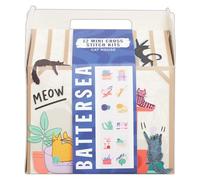 Battersea 12 Mini Cross Stitch Kit, Cat, Aida Fabric, Embroidery Threads, Needles, Home Decor, Craft Kits for Adults, Beginners Crafts, Christmas Craft Accessories Sets