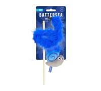 Rosewood Battersea Bugs Snail Teaser Wand - Cat Teaser Toy for Cats & Kittens, All Breeds, Blue, 7cm x 48cm, Interactive and Fun Play