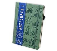 Battersea Cats A5 Lined Journal Notebook | Soft Vegan Leather, Debossed Cat Cover in Eucalyptus Green, Lay-Flat Design, 120gsm thick paper and 200 pages, Charity Stationery Gift for Cat Lovers