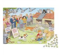 Battersea Dogs Home Adoption Day Rush Wooden Jigsaw Puzzle Waterproof 1000 Piece Puzzles for Adults Colourful Home Decoration