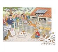 Battersea Dogs Home Adoption Day Rush Wooden Jigsaw Puzzle Waterproof 1000 Piece Puzzles for Adults Gifts Colourful Home Decoration