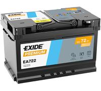 EA722 Premium 100 12V Car Battery 5 Year Guarantee 72AH 720CCA 0/1 B13 By Exide