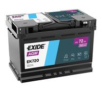 Battery 12V 72Ah 760A Fits Alfa Romeo Giulietta 2.0 2010-2018 Exide EK720