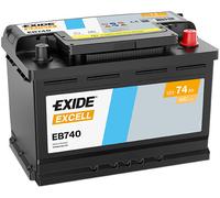 Battery 12V 74Ah 680A Fits BMW 3 X3 Audi A4 A6 A3 Alfa Romeo 156 166 Exide EB740
