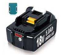 Battery 18 V 5 Ah / 5000 mAh Improved Replacement Battery & Battery Holder for Makita Battery 18 V, LED Indicator, Compatible BL1860 BL1860B BL1850 BL1850B BL1840 BL1840B BL1830 BL1830B BL1815-1845