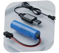 Battery 3.7 V 800 mAh SM-2P, 1S AA 5 cm Replacement Battery Including USB Charging Cable, Rechargeable Battery, RC Car, Vehicle, Monster Truck, Boat, Tank, Quadcopter, Excavator, Helicopter, Tracked