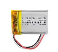 Battery 3 Wire 302030 LiPo 3.7V 130mAh 0.481Wh 1S 5C Liter Energy Battery Rechargeable with PCM NTC thermistor smartwatch electronic watch Not suitable for Radio Control 32x20x3mm (3P|130mAh|302030)