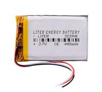 Battery 3 Wire 323941 LiPo 3.7V 440mAh 1.628Wh 1S 5C Liter Energy Battery Rechargeable with PCM NTC thermistor smartwatch electronic watch Not suitable for Radio Control 43x39x3.5mm (3P|420mAh|323941)
