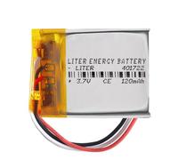 Battery 3 Wire 401722 LiPo 3.7V 120mAh 0.444Wh 1S 5C Liter Energy Battery Rechargeable with PCM NTC thermistor smartwatch electronic watch Not suitable for Radio Control 24x17x4mm (3P|120mAh|401722)