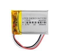 Battery 3 Wire 402030 LiPo 3.7V 180mAh 0.666Wh 1S 5C Liter Energy Battery Rechargeable with PCM NTC thermistor smartwatch electronic watch Not suitable for Radio Control 32x20x4mm (3P|180mAh|402030)