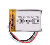 Battery 3 Wire 402535 LiPo 3.7V 310mAh 1.147Wh 1S 5C Liter Energy Battery Rechargeable with PCM NTC thermistor smartwatch electronic watch Not suitable for Radio Control 37x25x4mm (3P|310mAh|402535)