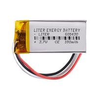 Battery 3 Wire 501430 LiPo 3.7V 180mAh 0.666Wh 1S 5C Liter Energy Battery Rechargeable with PCM NTC thermistor smartwatch electronic watch Not suitable for Radio Control 32x14x5mm (3P|180mAh|501430)