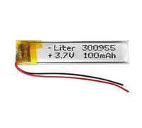 Battery 300955 LiPo 3.7V 100mAh 0.37Wh 1S 5C Liter Energy Battery for Electronics Rechargeable Portable Phone Smartwatch video light GPS - Not compatible for Radio Control 59x9x3mm (100mAh|300955)