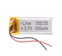 Battery 301230 LiPo 3.7V 100mAh 0.37Wh 1S 5C Liter Energy Battery for Electronics Rechargeable Portable Phone Smartwatch video light GPS - Not compatible for Radio Control 32x12x3mm (100mAh|301230)