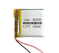 Battery 302020 LiPo 3.7V 110mAh 0.407Wh 1S 5C Liter Energy Battery for Electronics Rechargeable Portable Phone Smartwatch video light GPS - Not compatible for Radio Control 22x20x3mm (110mAh|302020)
