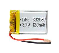 Battery 302030 LiPo 3.7V 120mAh 0.444Wh 1S 5C Liter Energy Battery for Electronics Rechargeable Portable Phone Smartwatch video light GPS - Not compatible for Radio Control 32x20x3mm (120mAh|302030)