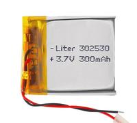 Battery 302530 LiPo 3.7V 300mAh 1.11Wh 1S 5C Liter Energy Battery for Electronics Rechargeable Portable Phone Smartwatch video light GPS - Not compatible for Radio Control 32x25x4mm (300mAh|302530)