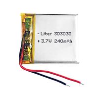 Battery 303030 LiPo 3.7V 240mAh 0.888Wh 1S 5C Liter Energy Battery for Electronics Rechargeable Portable Phone Smartwatch video light GPS - Not compatible for Radio Control 32x30x3mm (240mAh|303030)